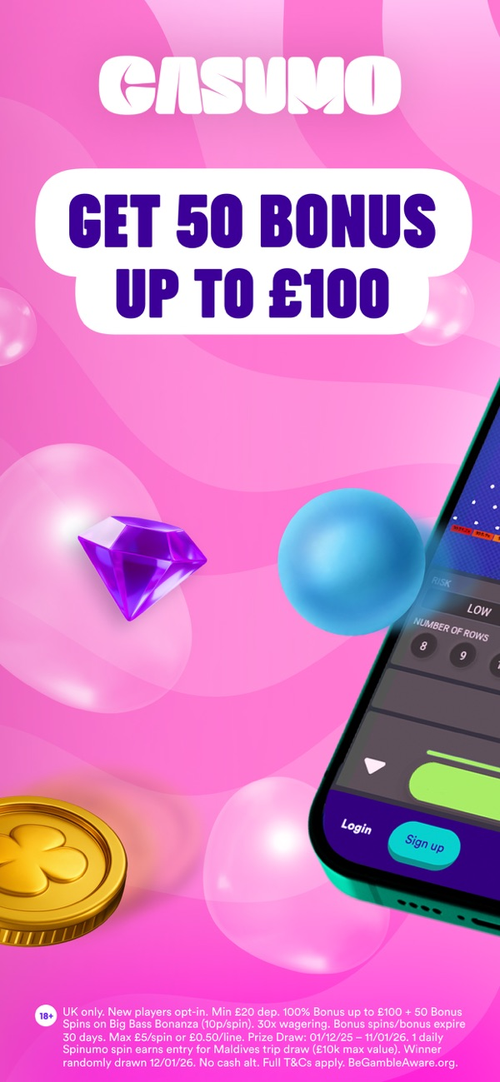 App móvil de Casumo - pantalla principal