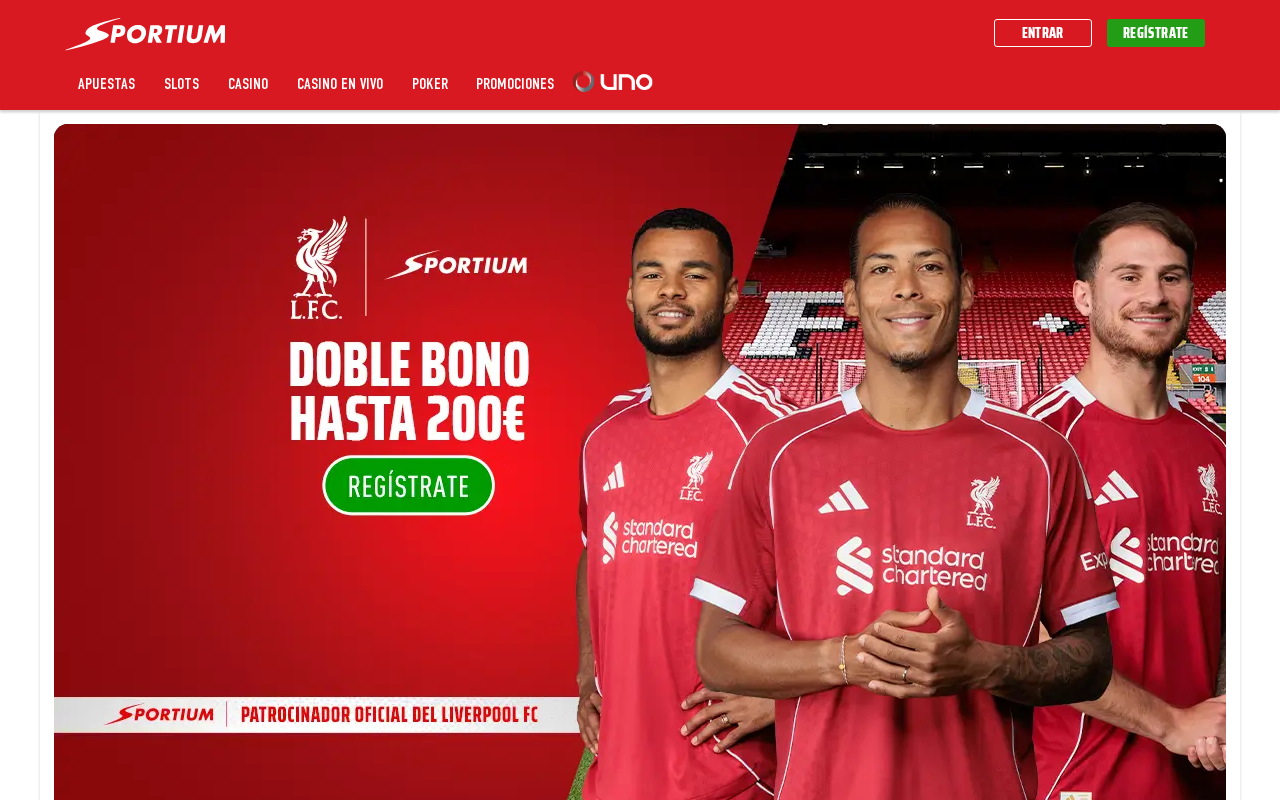 Sección de deportes de Sportium